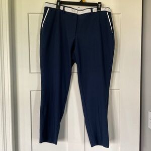 Lady Hagen Blue and White Dress Pants Classic Tailored Fit GOLF pants